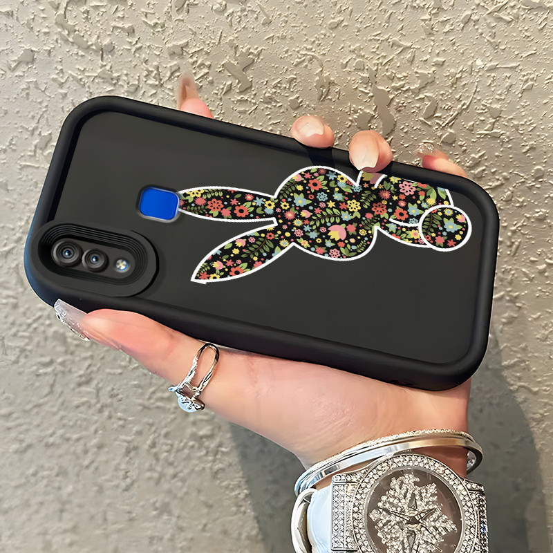 Casing Hp Untuk VIVO Y95 Y93 Y93s Y91 Y91i Case bunga Motif kelinci Simple Softcase Phone Kesing Ces