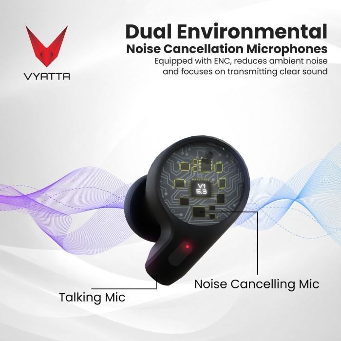 VYATTA AIRBOOM PHANTOM Q TWS BLUETOOTH HEADSET EARPHONE GAMING FS