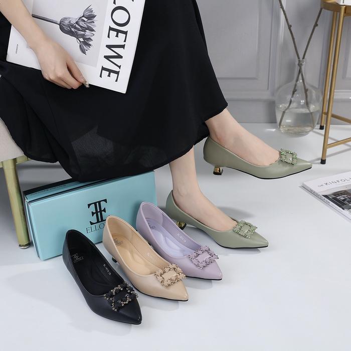 Ellora El-1676 Sepatu Heels Kerja Wanita 4Cm