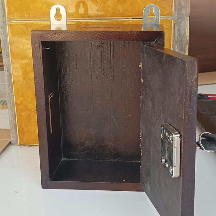 kotak saran kotak surat kotak amal gantung el nimalis dari kayu jati