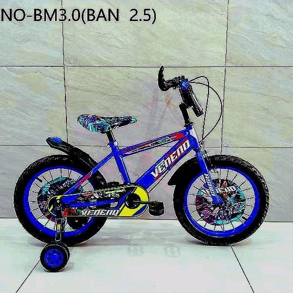 Sepeda Bmx 16" Kekar Anak 5-8 Tahun Boboiboy Ban 2.5 Roda Bantu Frame Tinggi Mantap Deboss Ku Pusat