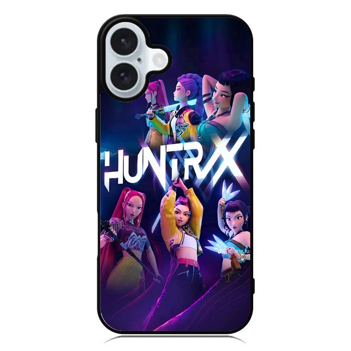 HuntrX – Neon Squad Wallpaper CN0094 Casing Custom iPhone 17 16 16e 15 14 13 12 11 Pro Max Plus Air 