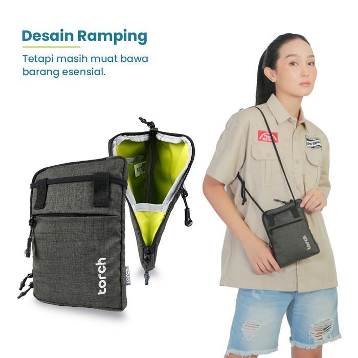 zzaj- Torch Hana Tas Selempang Hp Passport Travel Pouch Tas Konser Multifung