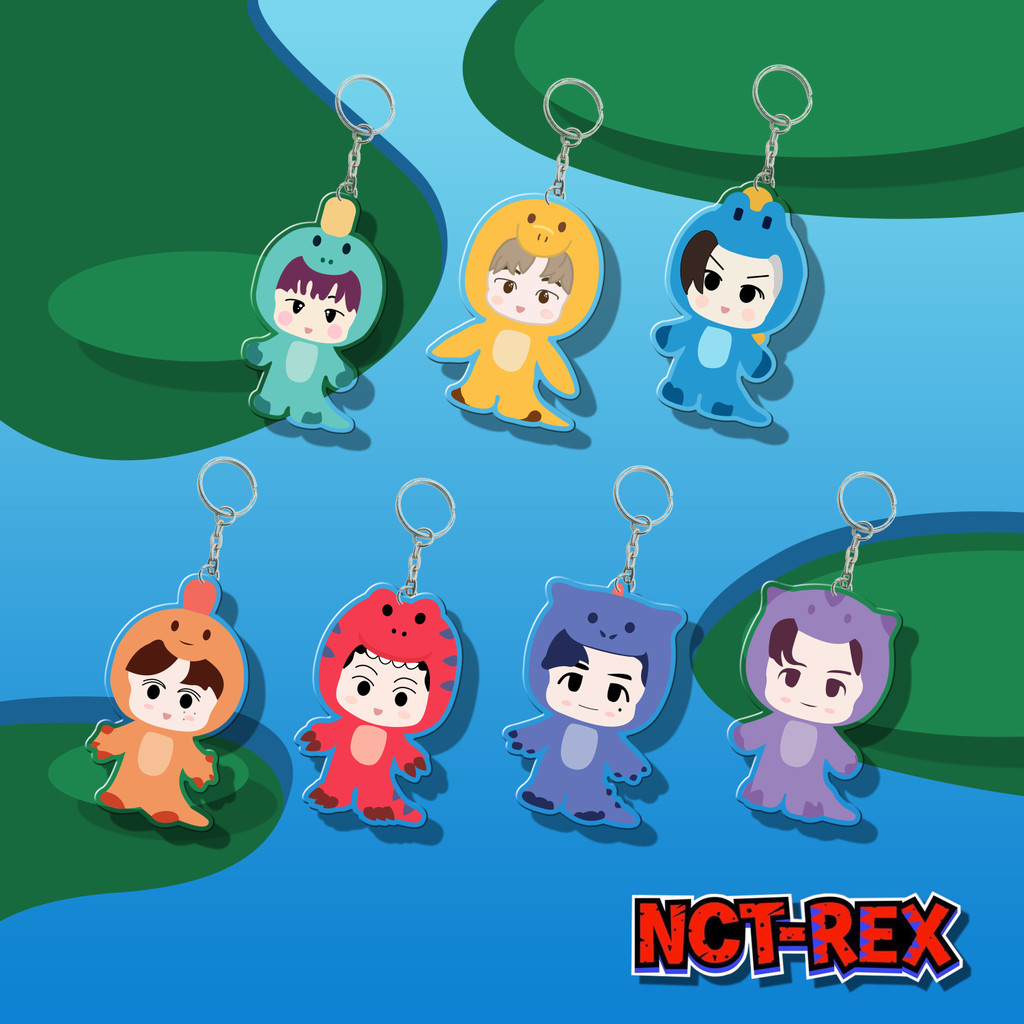 NCT REX DINO ABC VERSION CHARACTER KEYCHAIN GANTUNGAN KUNCI