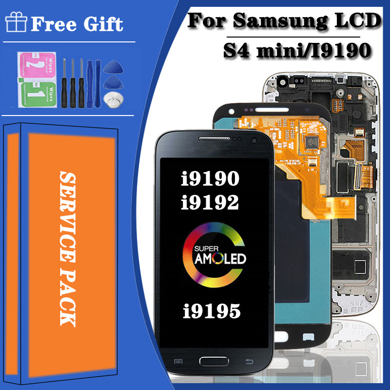 New For SAMSUNG S4 Mini Display For Samsung  S4 mini I9190 Display GT i9192 i9195 LCD Digitizer Touc