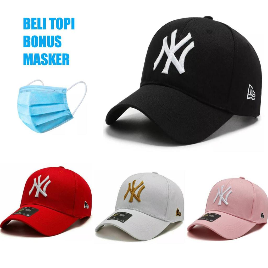 PROMO BONUS MASKER - TOPI DISTRO PRIA LOGO N NY NYC MODEL TERBARU KEREN KEKINIAN IMPORT PREMIUM BERK