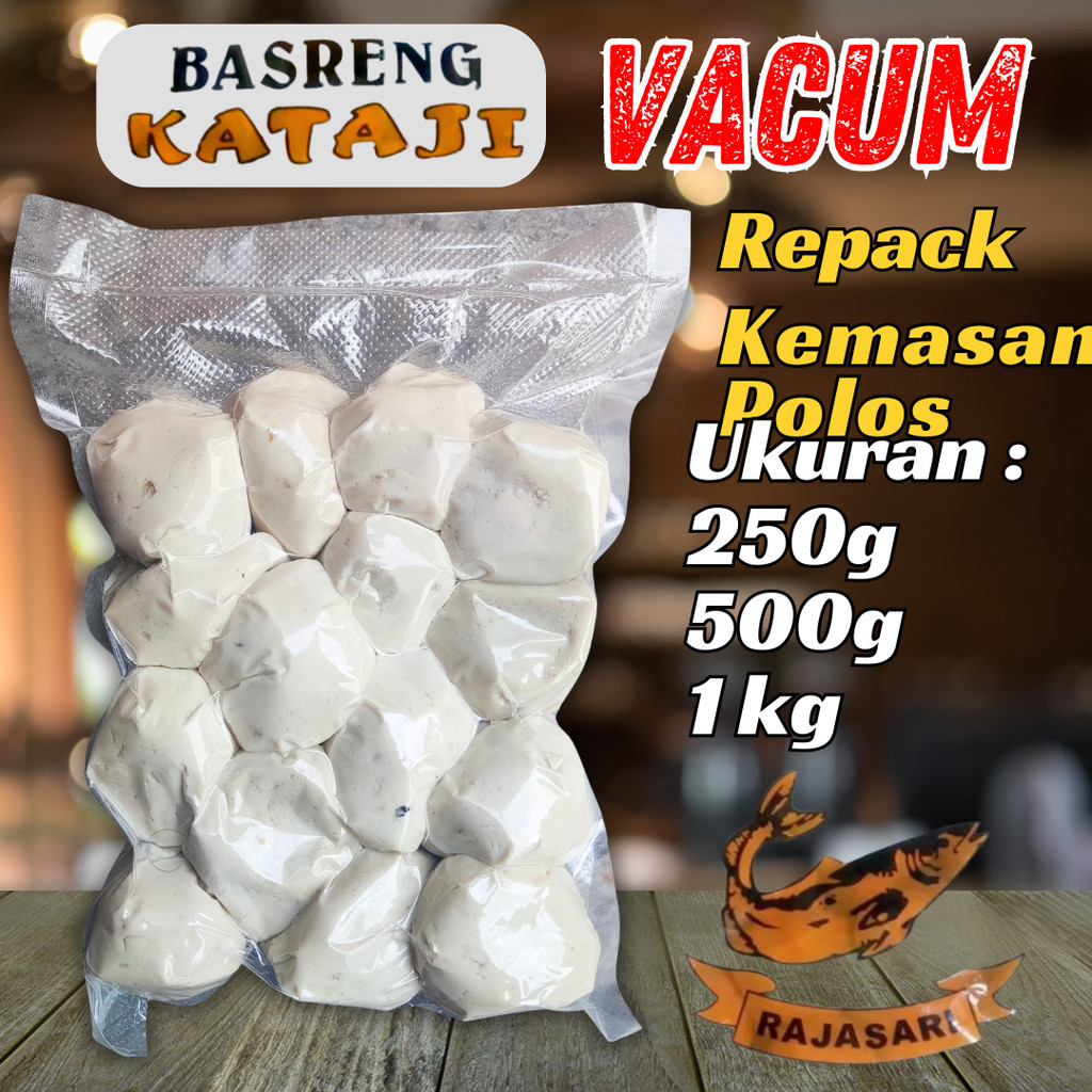 Promo Basreng Kataji vakum Repack Polos 250g 500g dan 1 kilogram MENTAH