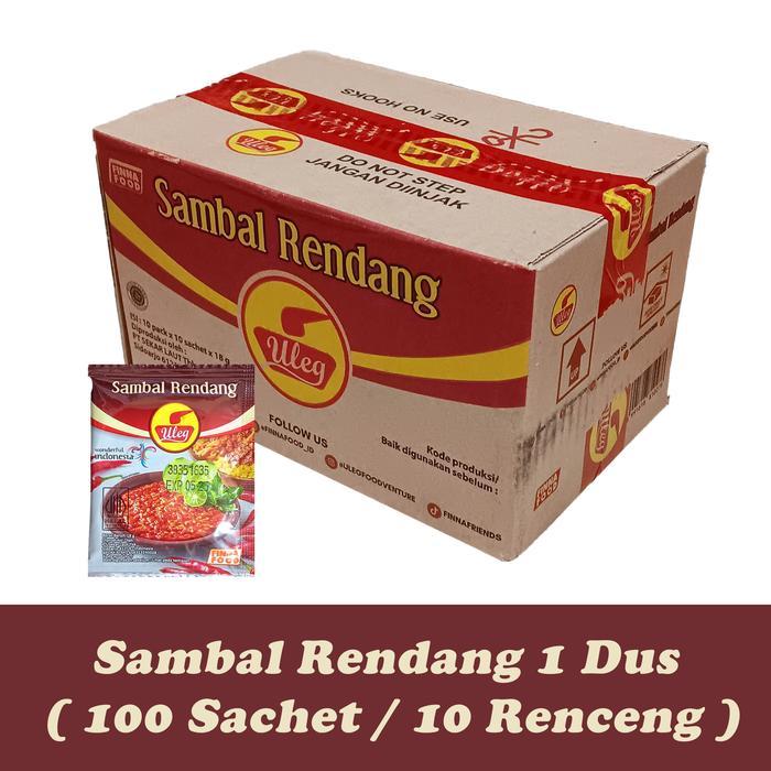 Finna Sambal Terasi Uleg Sachet 10 Renceng ( 1 Dus / 100 Sachet ) Sambal Uleg Bawang Rendang Terasi