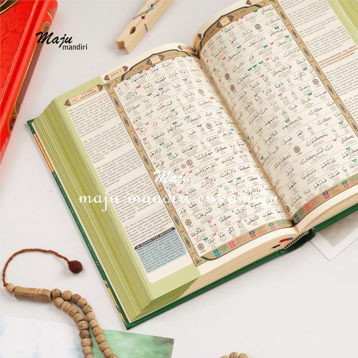 Sedia Alquran Latin Terjemahan Tajwid Warna Ukuran Kecil B6 lebih kecil dari A5 Mushaf An-nur