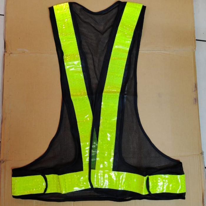 Cozyy Rompi Safety Proyek Jaring V Hitam/ Rompi Jaring V Hitam
