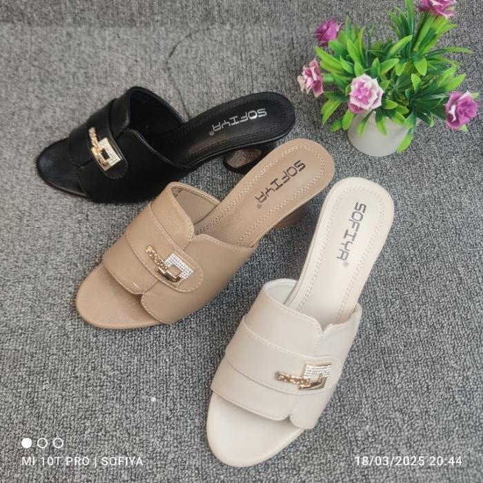 Menarik [Bisa Cod] Sofiya Ori 8307 2 Sandal Hill Wanita Import / Sendal Hak Tahu / Sandal Fashion