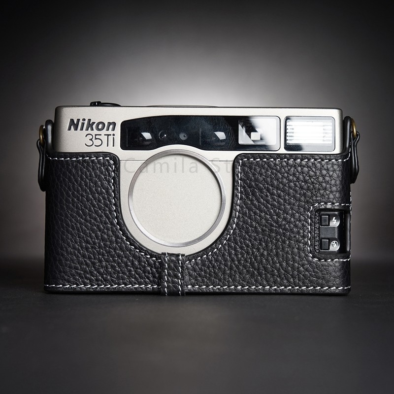 handwork Photo Camera Genuine leather cowhide Bag Body BOX Case For Nikon 28Ti 35Ti body Protective 