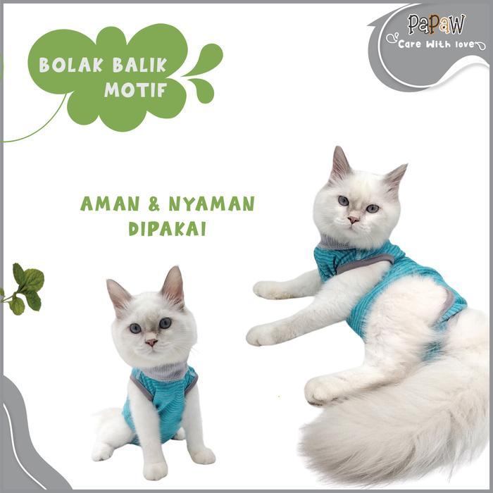 Bolt Cat - Baju Steril Kucing Anjing Betina Jantan Untuk Recovery Pasca Operasi