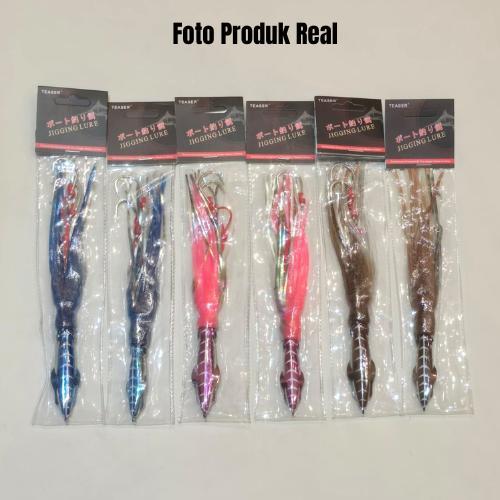 Metal Jig Electroplating Giant Octopus Iron Plate Lure With Luminous Squid Bait Double Hook Inchiku