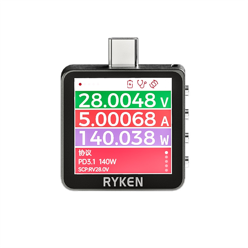 RYKEN RK-X3 Voltage Current Tester USB Mobile Phone Fast Charging Detector Multifunctional Tester