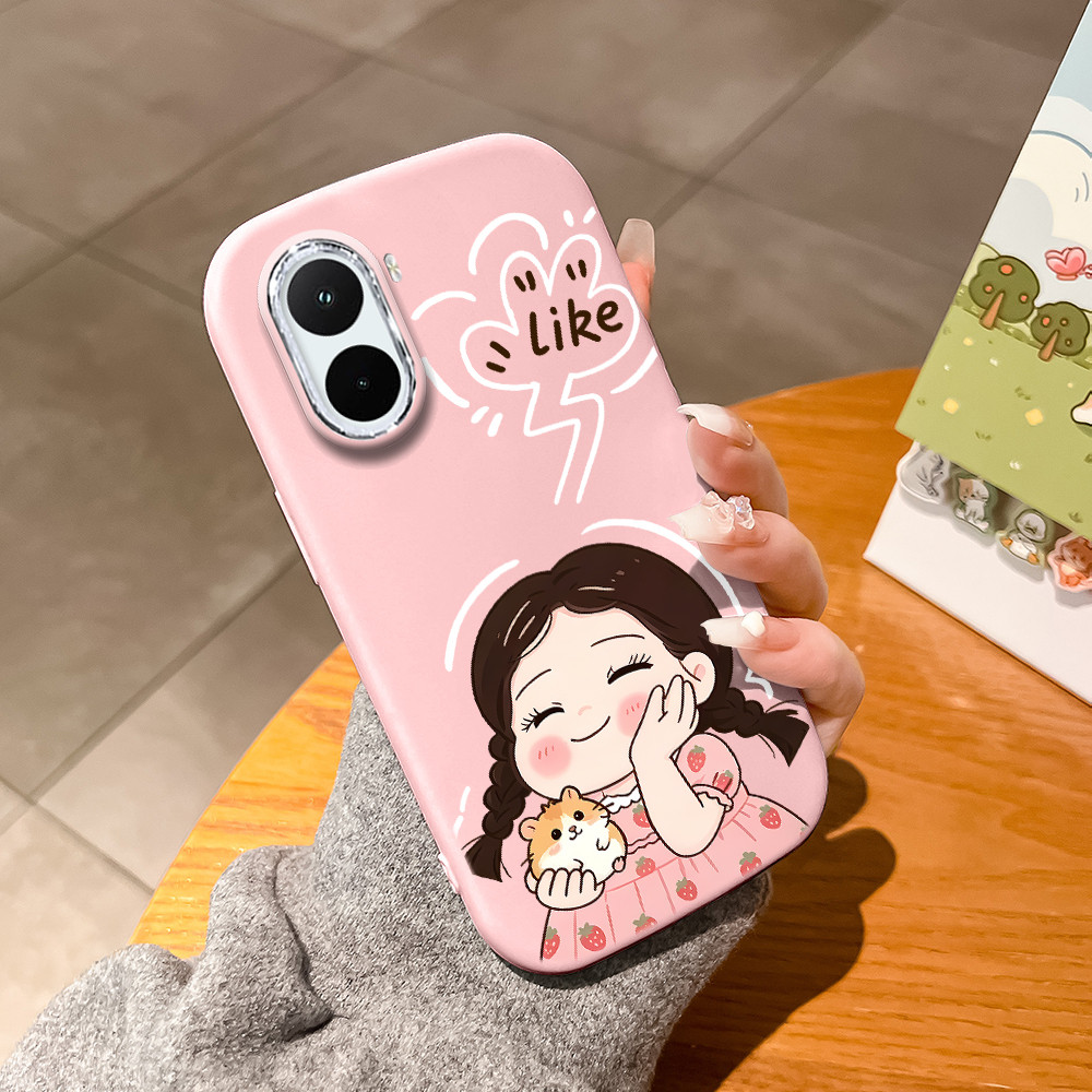 Color Silikon Casing Hp Untuk Xiaomi Poco M7 4G Phone Case Softcase Kesing Sofcase Fashion Fancy Gir
