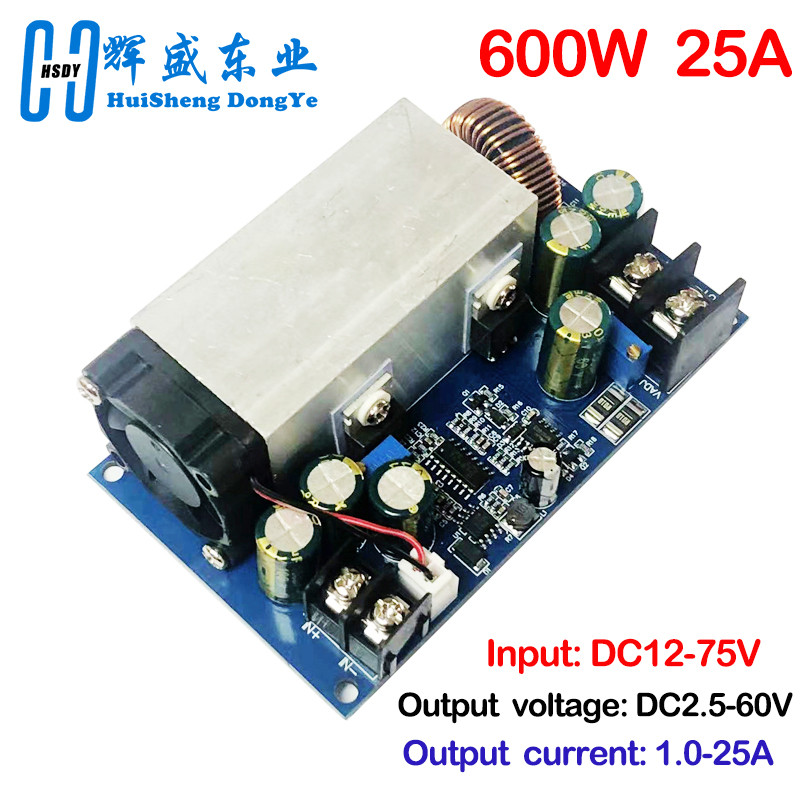 DC12-75V 600W 25A DC-DC Buck Constant Voltage Constant Current Converter Buck Regulator Adjustable