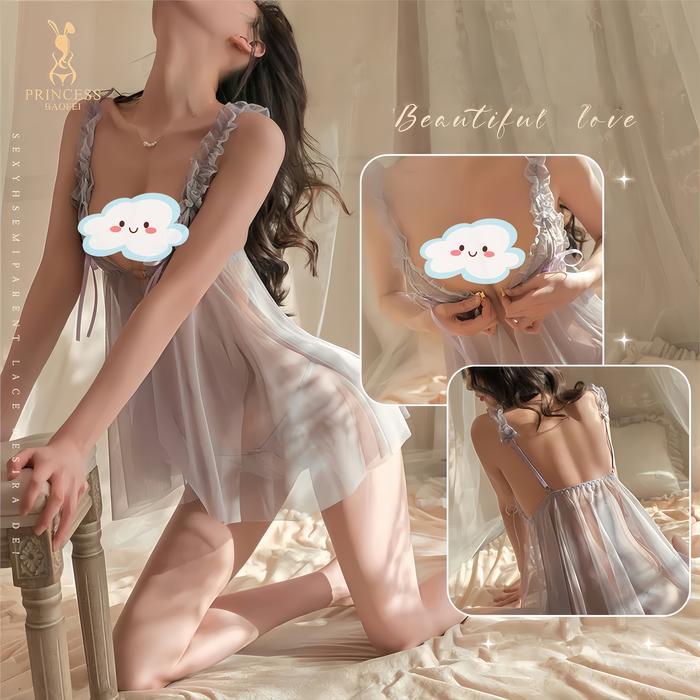 Sexy Lingerie Dress Transparan Baju Tidur Lingerie Wanita / Lingerie Sexy Wanita / Baju Tidur Haram