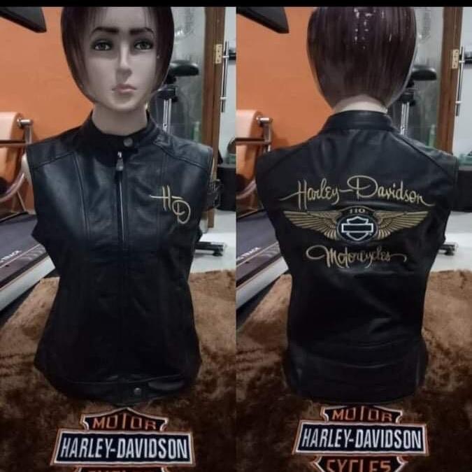 rompi kulit,vest harley Davidson