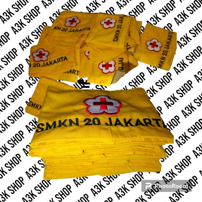 Ban Lengan Pmi / Tanda Pengenal / Pmi / Bahan Drill /Ban Lengan Bordir Terlaris