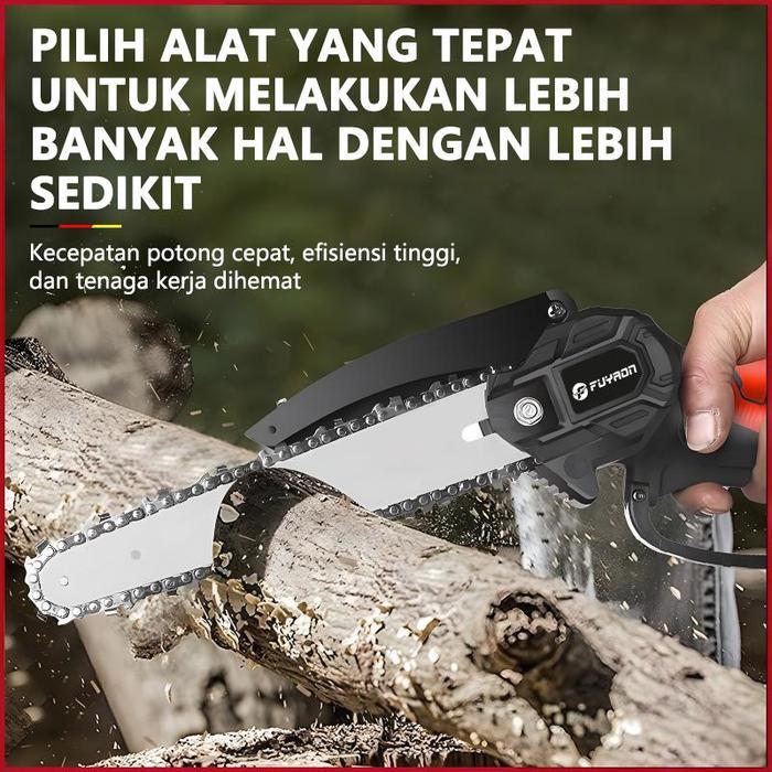 NEW NEW Chainsaw mini 6 Inch Chainsaw Chain Saw Cordless 1 baterai /2 baterai Chainsaw Cordless