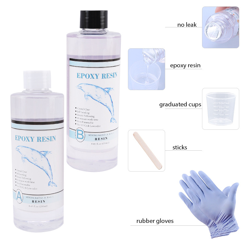 1:1 Clear Epoxy Resin Crystal Clear Art Resin Epoxy 2 Part Epoxy Casting Resin Kit with Measuring