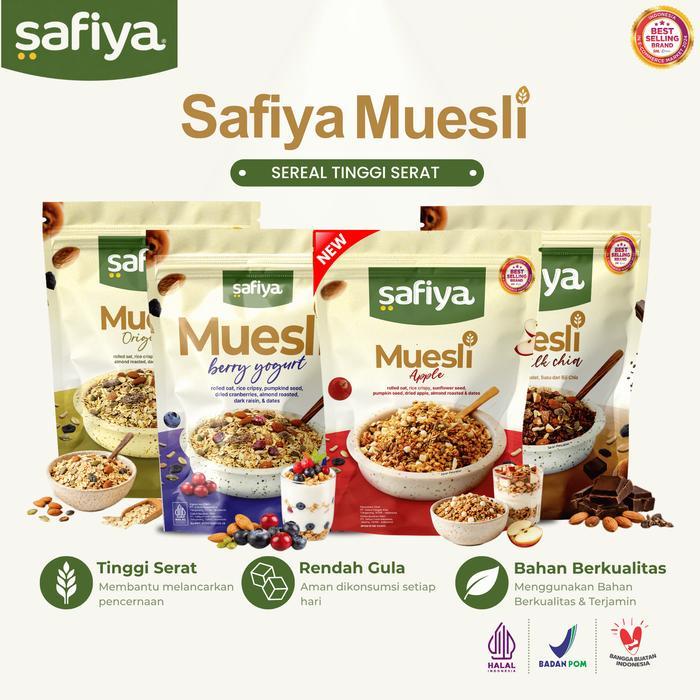 Safiya Muesli 1 Kg Oatmeal Dried Fruit Sereal Lengkap Premium