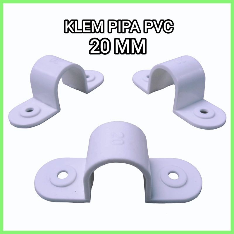 KLEM PIPA LISTRIK PVC 20MM / KLEM PIPA CONDUIT LISTRIK 20MM / KLEM SELANG FLEKSIBEL