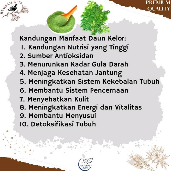Daun Bubuk Kelor - Ramuan Rempah Asli Indonesia - Bawang, Spices