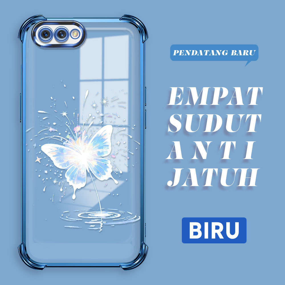 Casing HP Softcase Bening Transparan Anti Jatuh Pelindung Kartun Lucu Untuk OPPO A3S A12E Ready Mura