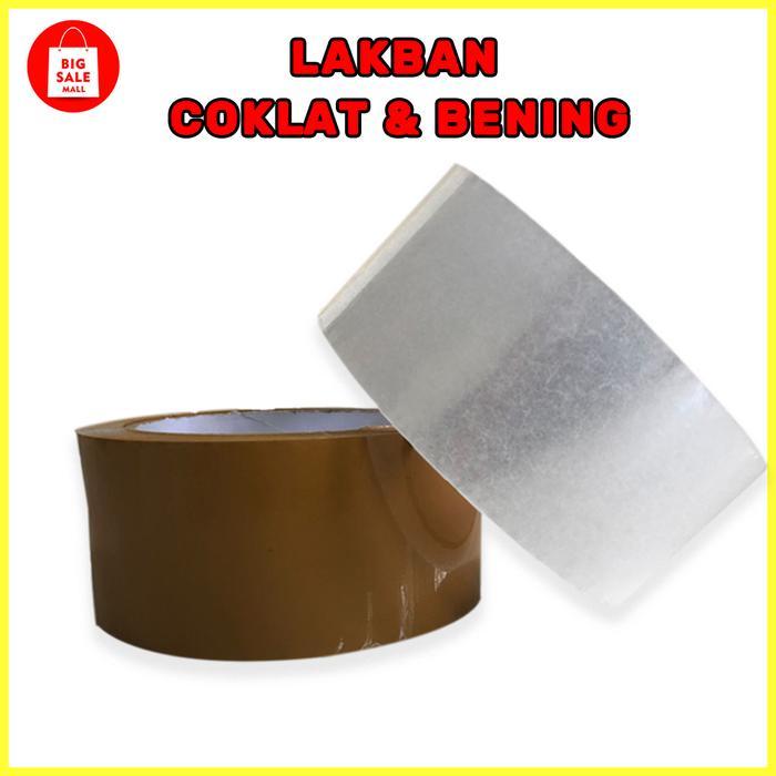 NEW Lakban Isolasi Bening Coklat 45mm 48mm 80 yard 90 yard 100 yard