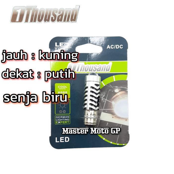 Premium bholam depan LED H6 laser senja biru jauh dekat bholam Led 1thousand