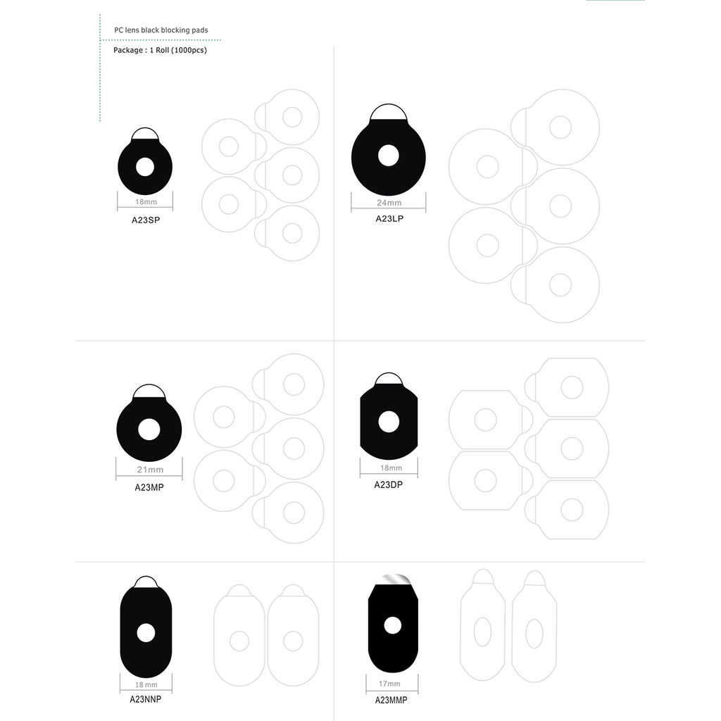 1000pcs Free Shipping High Quality Optical Lens Edging Adhesive Blocking Pad Sticker Anti Slip Disc