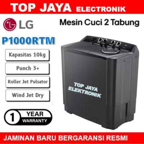 MESIN CUCI LG 10KG TWINS TUB/LG MESIN CUCI 10 KG 2 TABUNG BARU BERGARANSI RESMI - DUS Bawaan Pabrik