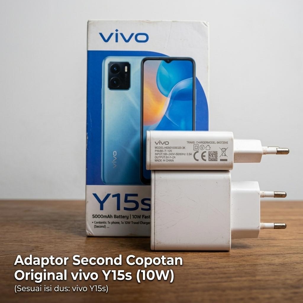Adaptor Charger vivo HKA01005020-3K Ori Second Original 5V 2A vivo Y15s