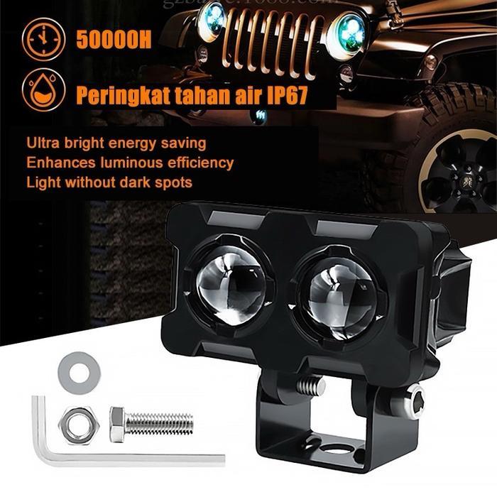 Lampu Motor Tembak Sorot Led Laser Motor 2 Mata Sql 2 Led Motorcycle