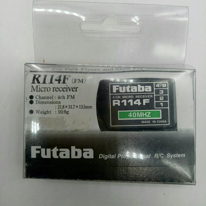 Futaba R114F 4-Channel FM Rx 40MHz High with Short Crystal [R114F]