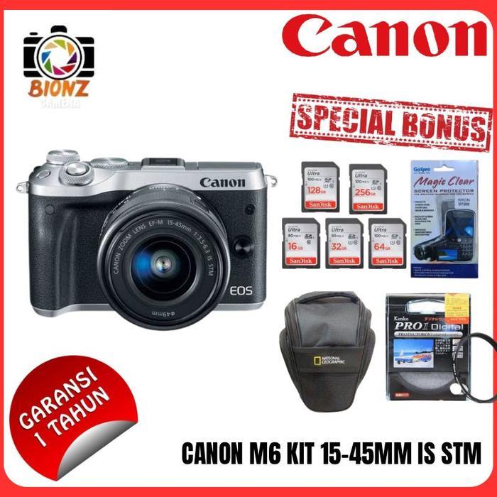 Kamera Mirrorless Canon M6 Kit 15-45Mm Kamera Mirrorless Canon M6 Kit 15-45Mm Kamera Mirrorless
