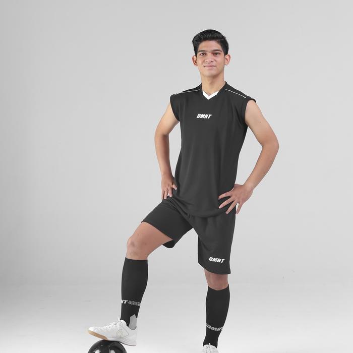 DMNT Jersey Setelan Teamwear Sleeveless Futsal Sepakbola Dixie Black (Belum Termasuk Nama & Nomor