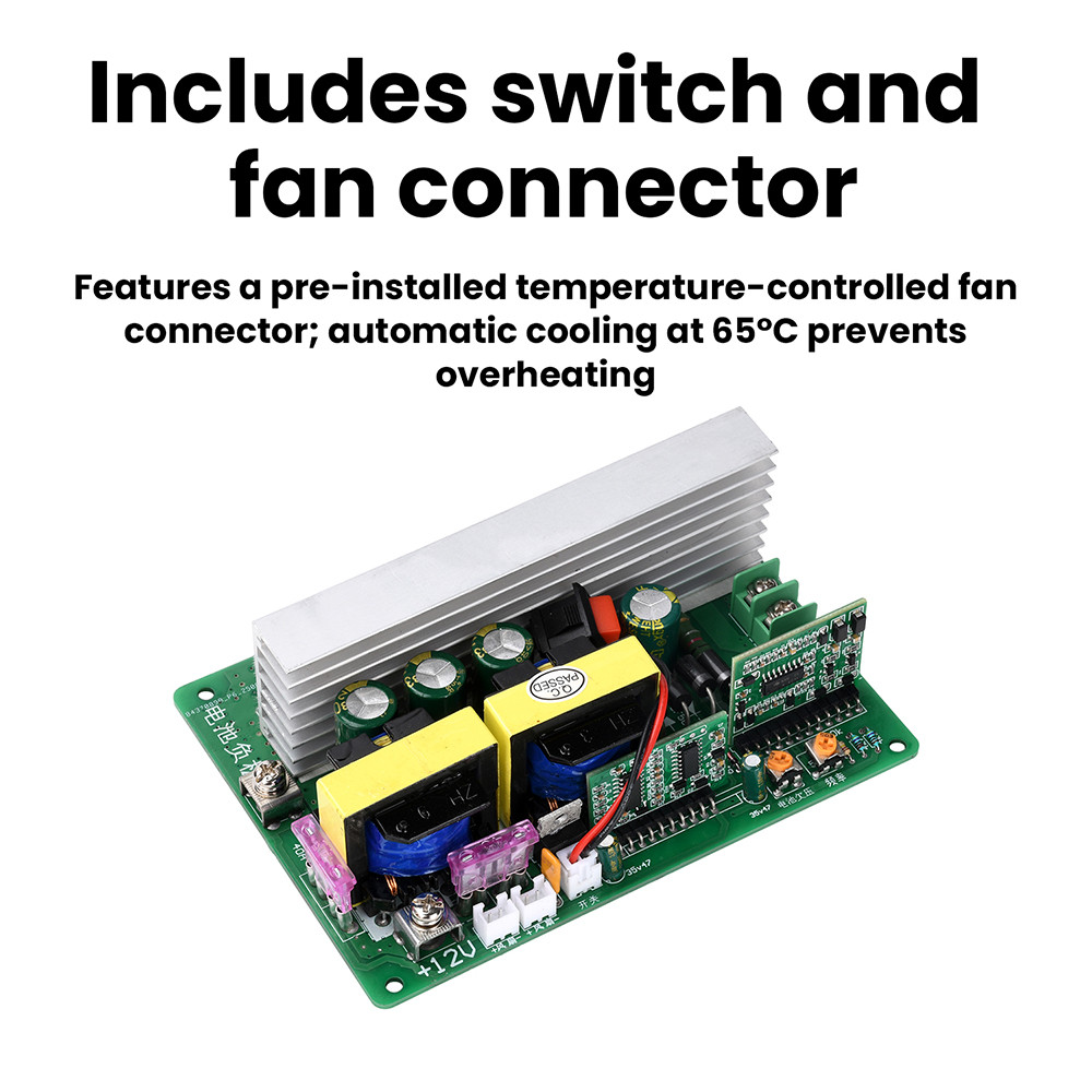 HIGH-POWER 500W DC 12-14.5V TO AC 220V INVERTER MODULE WITH SWITCH AND FAN INTERFACE DC-AC STEP-UP