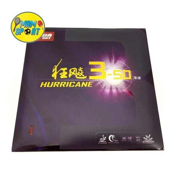Karet Bet Pingpong Tenis Meja DHS HURRICANE 3-50 Original