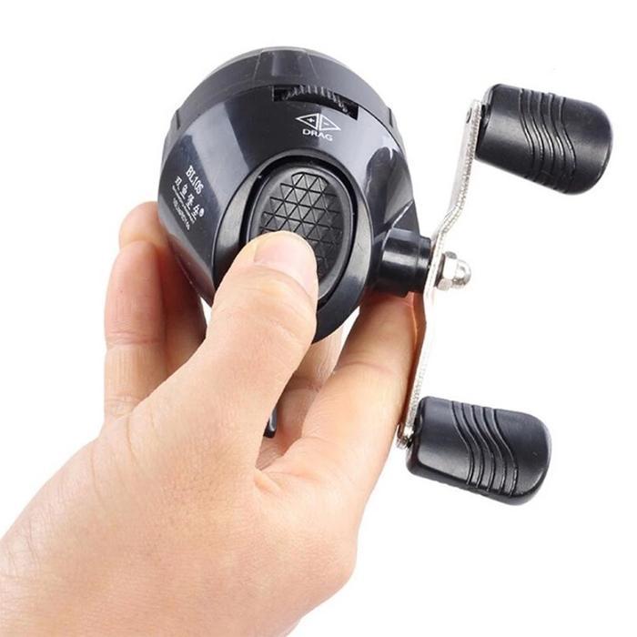 READY Set Reel Fishing Sabuk Gelang Panah Ikan Hitam Reel Dalam Tertutup Line Guide Slingshot