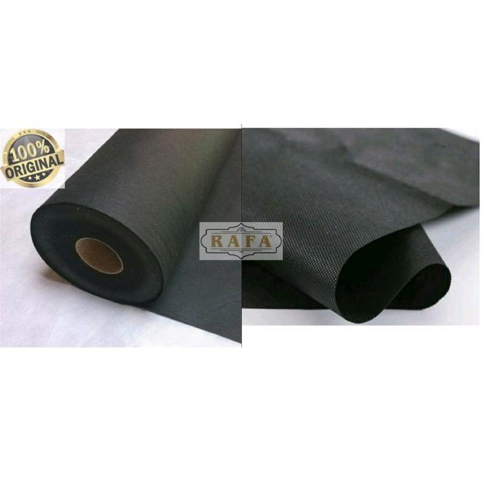 KAIN SPUNBOND FURING UNTUK Sofa TAS KASUR HITAM METERAN & ROLL 50gsm Anti Kusut Perlak