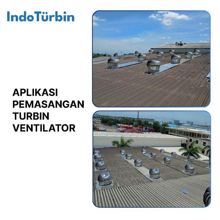 IndoTurbin Turbin Ventilator 20 Inch Stainless Steel Roof Turbine Ventilasi Atap Rumah & Pabrik