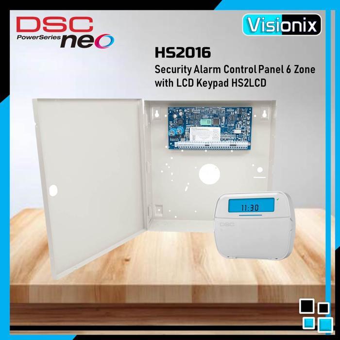 Panel Alarm 6 Zone DSC Neo HS2016 with LCD Full Message Keypad HS2LCD