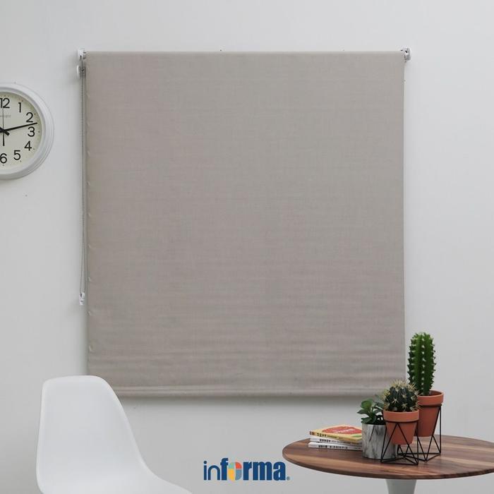 Informa Roller Blind Structured 60x240 cm - Taupe Tirai Gulung Jendela Curtain Roller Blind