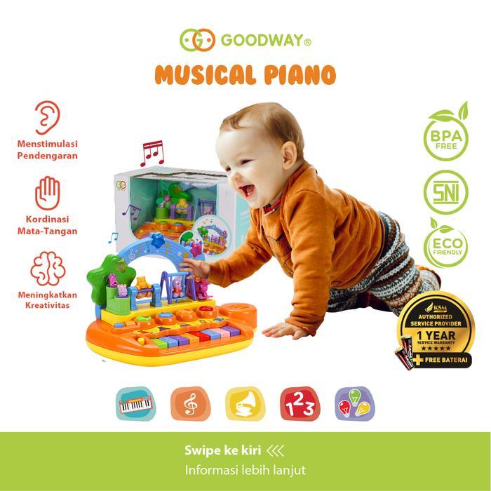KIDSFRIENDLY Goodway Musical Piano / Mainan Bayi / Mainan Edukasi Piano Mainan Anak