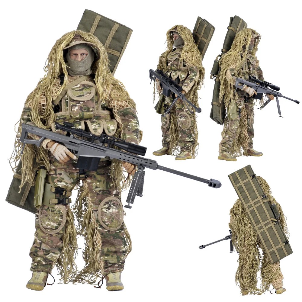 NB07 NB08 16 Male Soldier12inch Action Figures MultiPiece Plastic Collectible Sniper with Barrett
