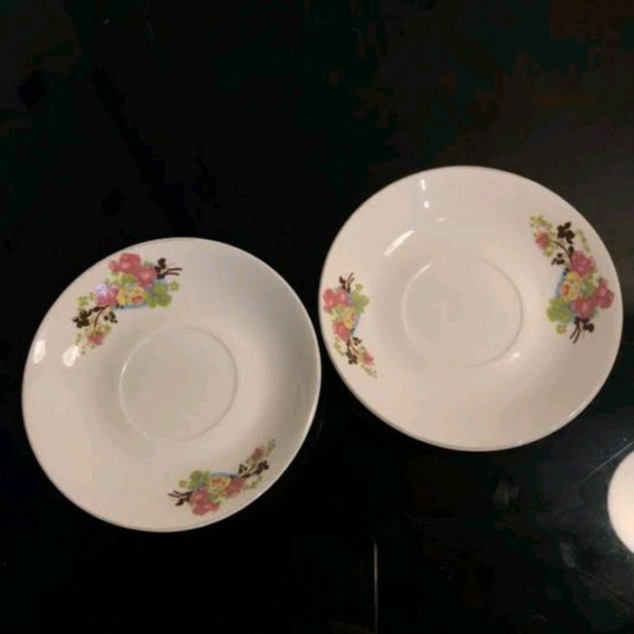 Diskon Lepek Kopi Jadul-Lepek Kaca Motif Cantik Isi 6Biji Lepek Keramik Tebal Tatakan Gelas Original