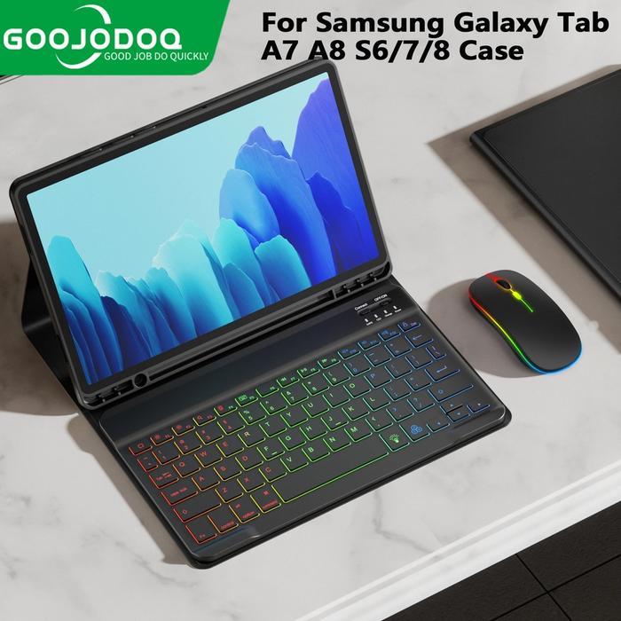 GOOJODOQ [HANYA CASING] Tablet Case For Samsung Galaxy Tab A8 A9+ S7/8/9 Case Keyboard For Samsung